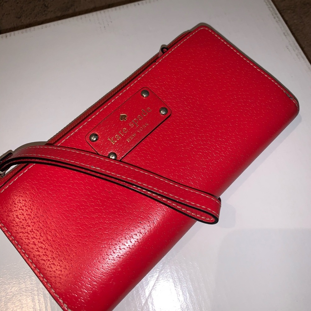 Kate spade red wallet/wristlet